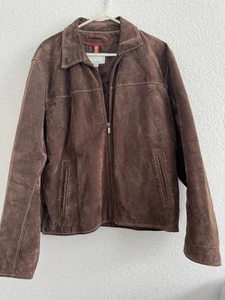 WILSONS LEATHER M JULIAN WILDLEDER BRAUN FULL ZIP UP JACKE HERREN L Western - Bild 1 von 5