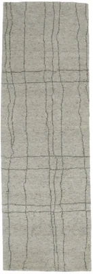 Alfombra de corredor de lana marroquí hecha a mano 3X8 pies alfombra oriental tribal contemporánea Foto 1 de 4