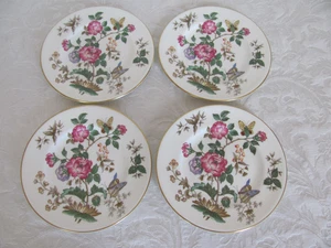 Wedgwood Charnwood Hueso Inglaterra-Floral/Mariposas-Platos de Pan de 6"-Juego de 4 - Imagen 1 de 13