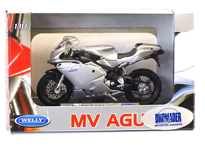 Welly 1:18 MV Agusta F4S 1+1  Motorrad silber  Motorrad No. MV19660PW in OVP - Bild 1 von 2