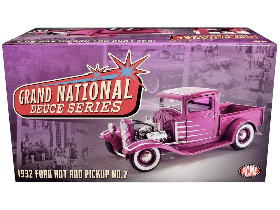 1932 Ford Hot Rod Pickup Cotton Candy Pink #7 Limited Edition 1/18 ACME