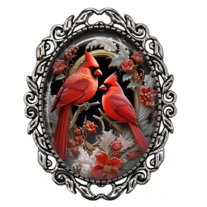 Cardinals Appear When Angels Are Near Loss Loved One Memorial Gift Brooch Pin - Picture 1 of 4