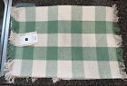 Set. Of 4 Green & White Woven Cotton Placemats Nwt