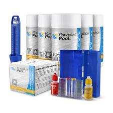 Wasserpflege-Set, 8-teilig, Chlor Algenschutz pH Multi Tabs Flockung Testgerät