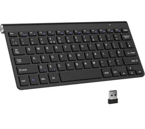 PINKCAT 2.4G Ultra Slim Wireless Ergonomic Quiet Compact Portable Keyboard - Picture 1 of 6