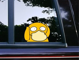 Psyduck Peek Peeker Peeking Window Vinyl Car Decals Anime Pokemon Stickers - Picture 1 of 4