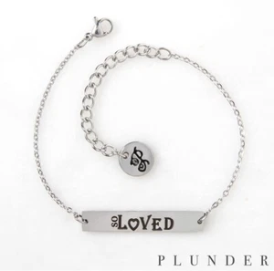 Women’s Apparel Jewelry Stainless Steel Chain Loved Linked Bracelet ! Gift - Bild 1 von 3