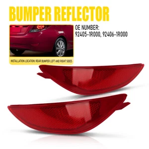 2pcs Rear Bumper Reflector Light LH Lamp & RH For 2012-2017 Accent Hyundai Sedan - Picture 1 of 11