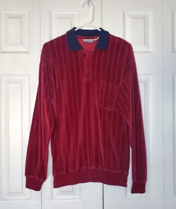 Mens Medium Velour Shirt Knightsbridge Disco Hippy Woodstock Vtg 70s 80s READ - Picture 1 of 6