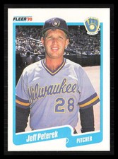 Jeff Peterek 1990 Fleer #333  Milwaukee Brewers Rookie