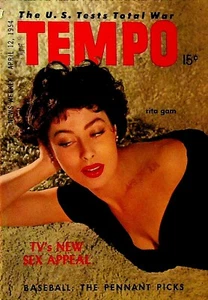 Tempo Magazine April 12 1954 Rita Gam Jane Russell Emmett Kelly - Picture 1 of 5