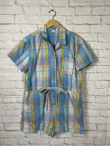 GAP Womens Plaid Short Sleeve Romper Size 16 - Picture 1 of 4