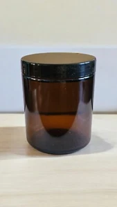 8 oz Amber Glass Jars with Lids BPA FREE (8) Per Pack - Picture 1 of 5