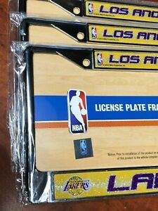1 Los Angeles Lakers Glitter - Bling Chrome Metal License Plate Frame LA