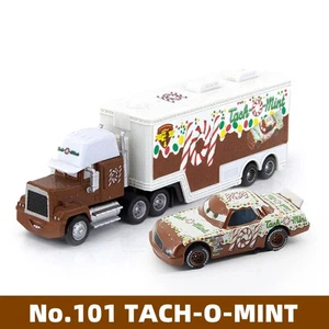 Lot de 2 voitures Disney Pixar n°101 TACH-O-MINT camion de transport alliage - Foto 1 di 13