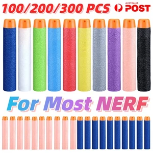 300X Darts Round Hollow Head EVA Soft Foam Refill Bullets Kids Shooter Gun Toy - Picture 1 of 20