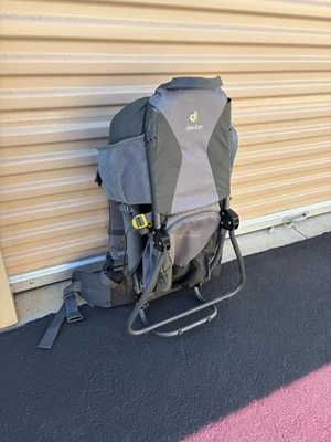 Deuter Kid Comfort 1 Backpack Gray Hiking Child Carrier - Image 1 of 4