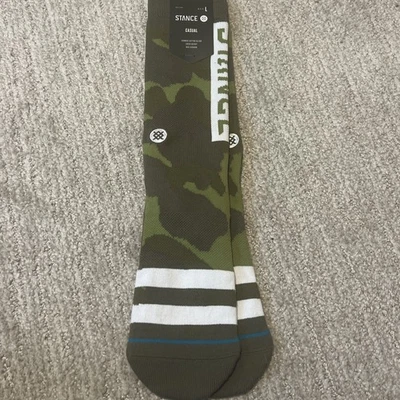 Calcetines Stance Crew mezcla de algodón verde OG camuflaje para hombre talla grande 9-13 (nuevos con etiquetas) Foto 1 de 3
