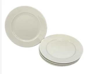 Appetizer Plates Set Of 4 Crate&Barrel White Porcelain Small Plates  - Picture 1 of 15