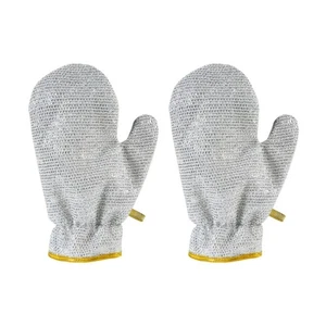 1Pair of Silver Wire Dishwashing Gloves Wire Dishwashing Rags Heat Resistant - Picture 1 of 8