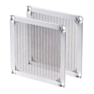 2pcs 92mm Computer Fan Filter Grills Stainless Steel Mesh Dustproof Case Cover - Afbeelding 1 van 5
