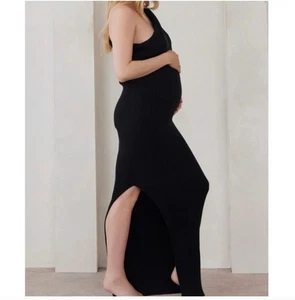 Bumpsuit One Shoulder Black Maxi Dress Size Medium - Picture 1 of 8