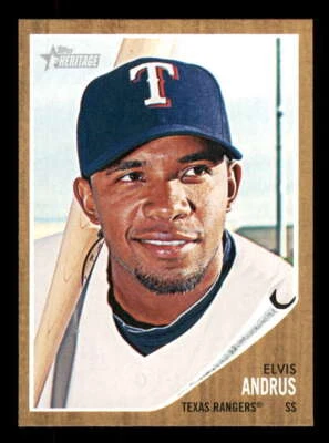 2011 Topps Heritage #449 Elvis Andrus Rangers (SP/Short Print) z - Image 1 of 2