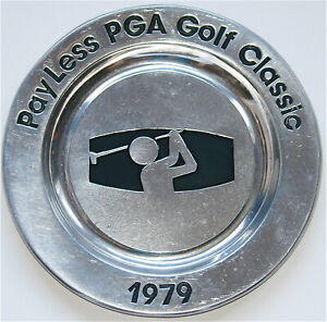 1979 PayLess PGA Golf Classic Wilton Columbia Pewter Trophy Plate 10.75"