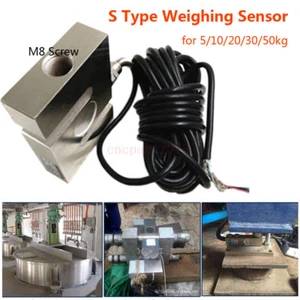 Body Load Cell Scale S Type M8 Screw Pressure Weighing Sensor Weight Transducer - Picture 1 of 10
