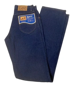Vintage Lee Riders Regular Fit Straight Leg 31x34 Deadstock 80s Jeans USA Made - Picture 1 of 23
