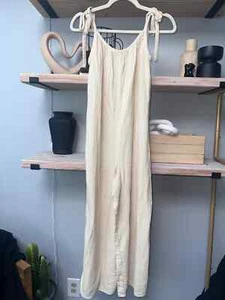 Aritzia Wilfred Free | Mono marfil candor con lazos con correa, talla XS, precio de venta sugerido por el fabricante 98 USD - Imagen 1 de 10