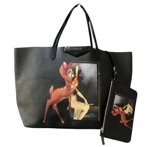 Borsa Givenchy Bambi Disney tela rivestita testurizzata X Large Antigona nera