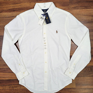 POLO RALPH LAUREN SLIM FIT OXFORD BUTTON DOWN SHIRT SMALL LONG SLEEVE NWT PONY