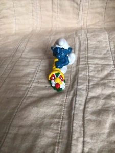 1979 FIGURA DE PVC SCHLEICH LOS PITUFOS CORNUCOPIA PITUFO PEYO HONG KONG - Imagen 1 de 4
