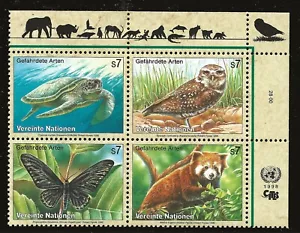 UN Scott #Vienna 235-38, Inscription Block 1998 Complete Set FVF MNH - Picture 1 of 1