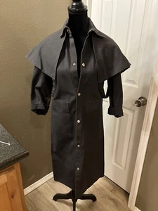 Vintage USA schwarzer Cowboy Staubtuch Erwachsene XS - Bild 1 von 4