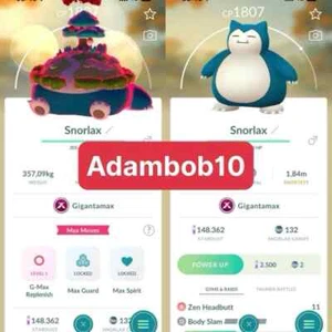 Pokémon Go - Non Shiny Snorlax Gigantamax - Mini PTC Or Trade 20K Stardust - Picture 1 of 1