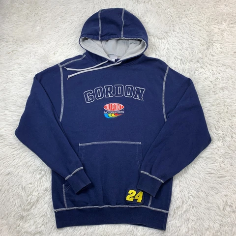 Jeff Gordon #24 Sweater Mens Medium Blue Chase Authentics Hoodie Pullover NASCAR Cover