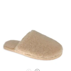 Zapatillas Secret Treasures para mujer talla 7 esponjosas mezcla de lana beige neutro - Imagen 1 de 8
