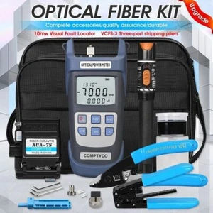 FTTH Fiber Optic Tool Kit set Fiber Power Meter Fiber Cleaver 10mw/10KM VFL pen - Picture 1 of 11