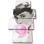 Audrey Hepburn Pop Art Movie Greats Multi Toile Murale Art Photo Print