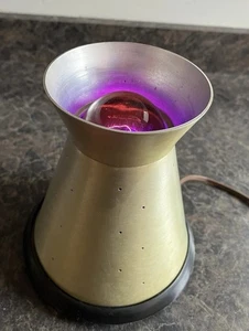 Vintage Starlight Lava Lite Lamp Light BASE ONLY Gold Tone Tested & Working - Picture 1 of 17