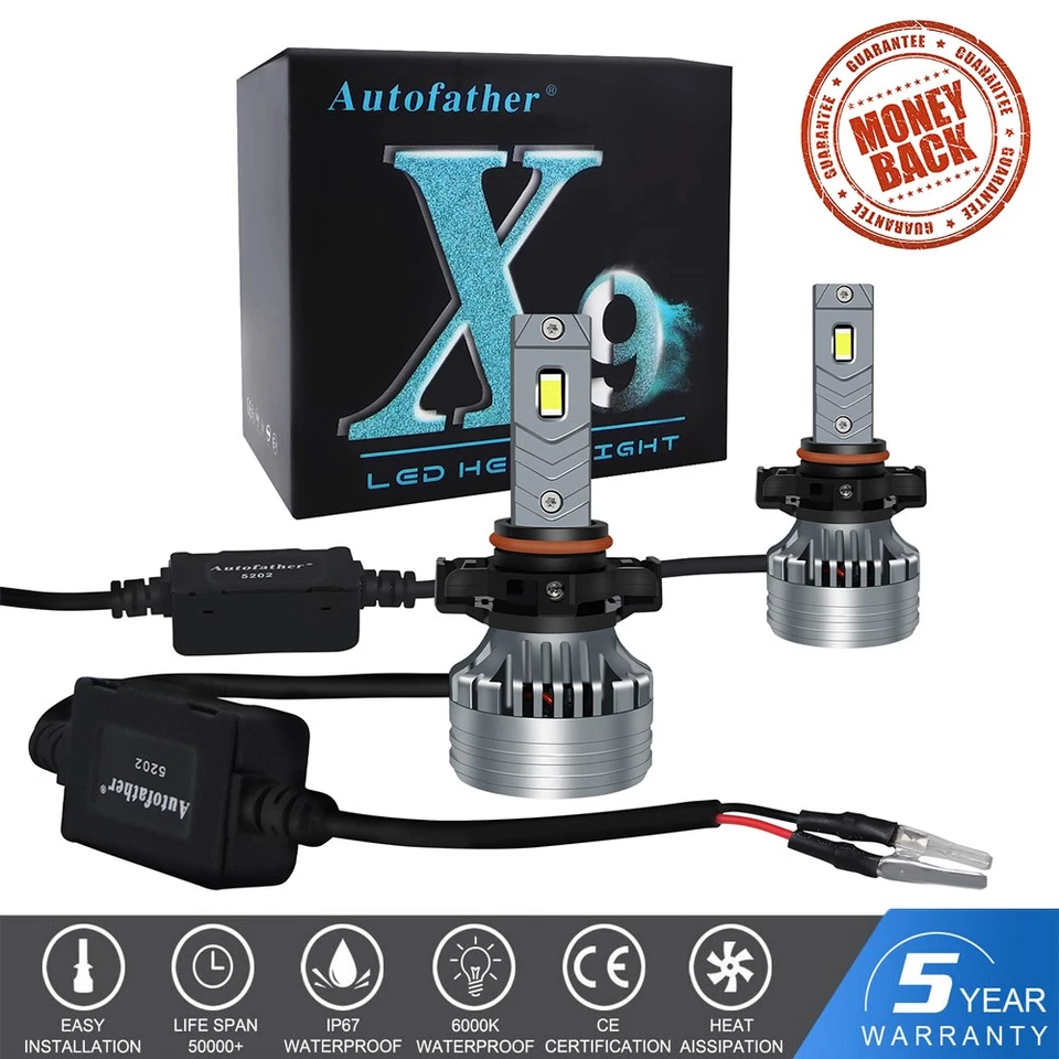 Fit GMC Yukon Denali 2007-2013 2x5202 LED Headlight Fog Light Bulbs White 2000W - Image 1 of 4