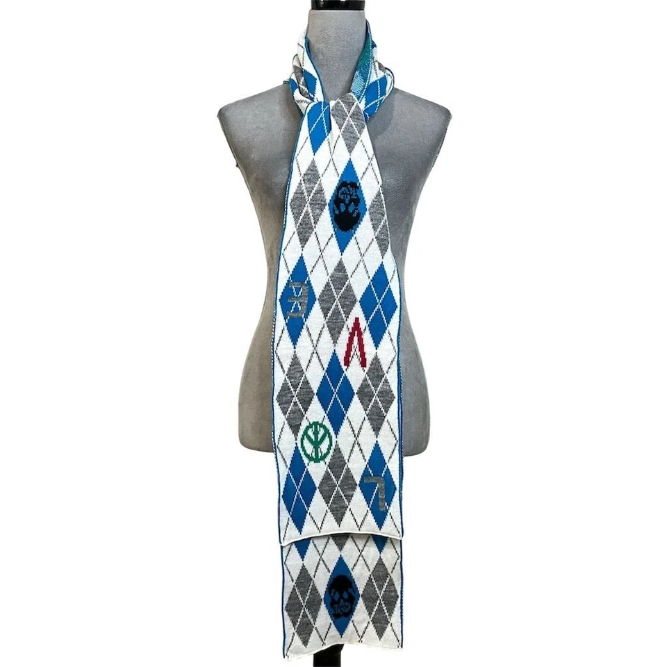 Bufanda Argyle Unisex Marca Lucky Paz Amor Calavera OS Patinador Motociclista Otoño  Foto 1 de 4