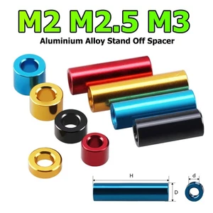 M2 M2.5 M3 Aluminum Abstandshalter Distanzhülsen Hülsen Distanzbuchse Buchse - Picture 1 of 8
