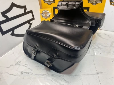 Harley Honda Yamaha Suzuki Kawasaki Leather Throw Over Saddlebags - Image 1 of 4