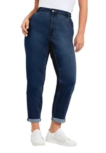 Avenue Women's Plus Size Petite Denim Girlfriend Stretch Jean - Picture 1 of 17