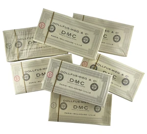 VTG Dollfus Mieg Cotton Thread Mouline Special 24 Pcs France Sealed NOS Lot of 7 - Picture 1 of 2