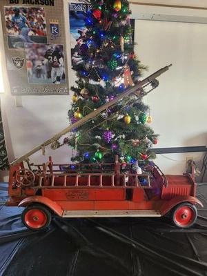 Camión de bomberos Keystone Packard modelo escalera aérea 79 vintage años 20 31" de largo Foto 1 de 4