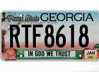 GEORGIA passenger 2020 license plate "RTF8618" ***NATURAL***IN GOD WE TRUST***